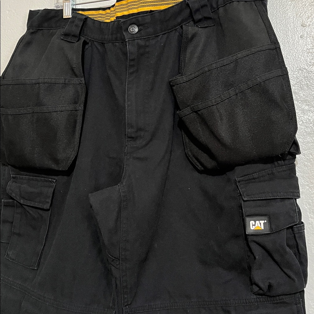 Men’s UTILITY CARGO WORK PANTS Men's Black Cargo Pants 40/30 CAT